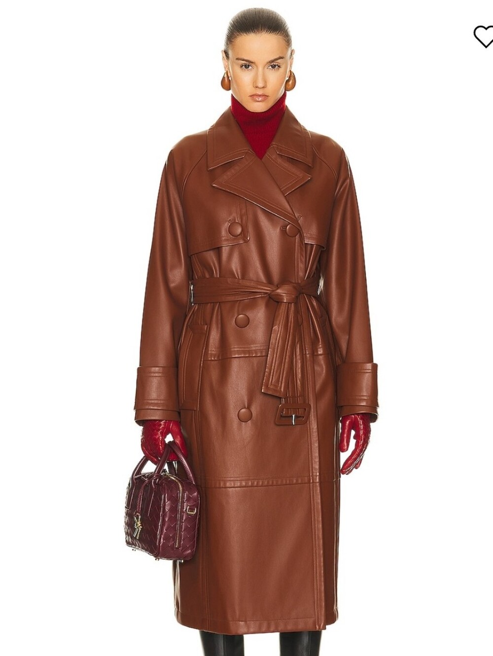 STAND STUDIO BETTY TRENCH COAT IN COGNAC BROWN
